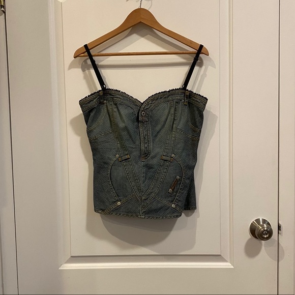 Dolce & Gabbana Denim Corset Bustier - Picture 2 of 6